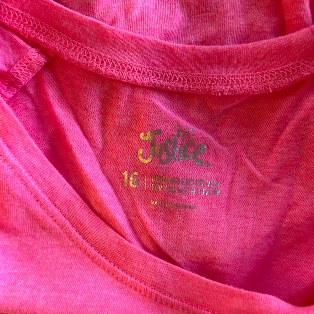 Justice cocoa tunic shirt size 16